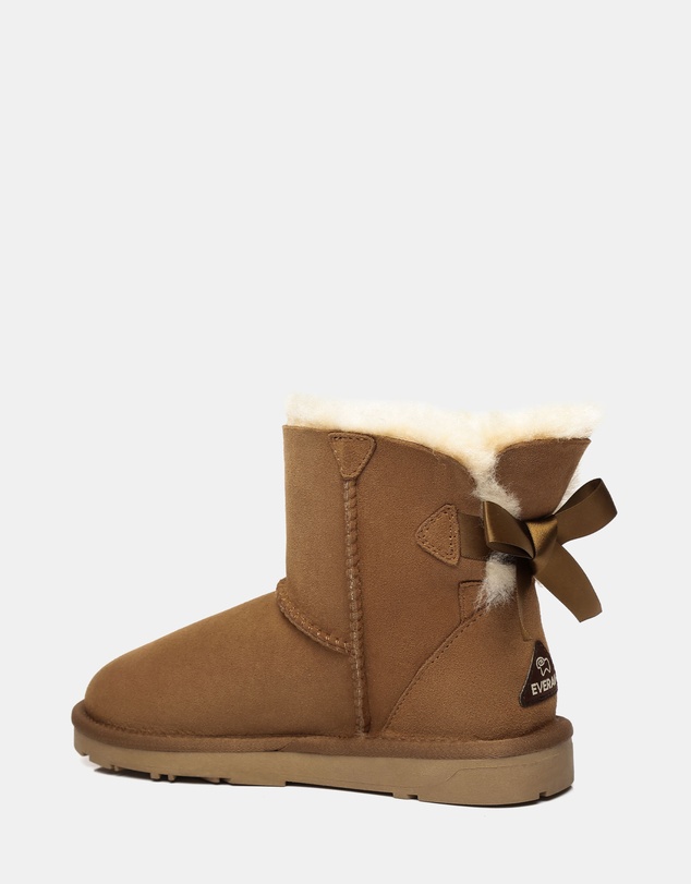 EVERAU - EverAU Ugg Mini Back Bow Sheepskin Upper UGG Boots