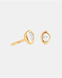 Astrid & Miyu - Pear Bezel Studs