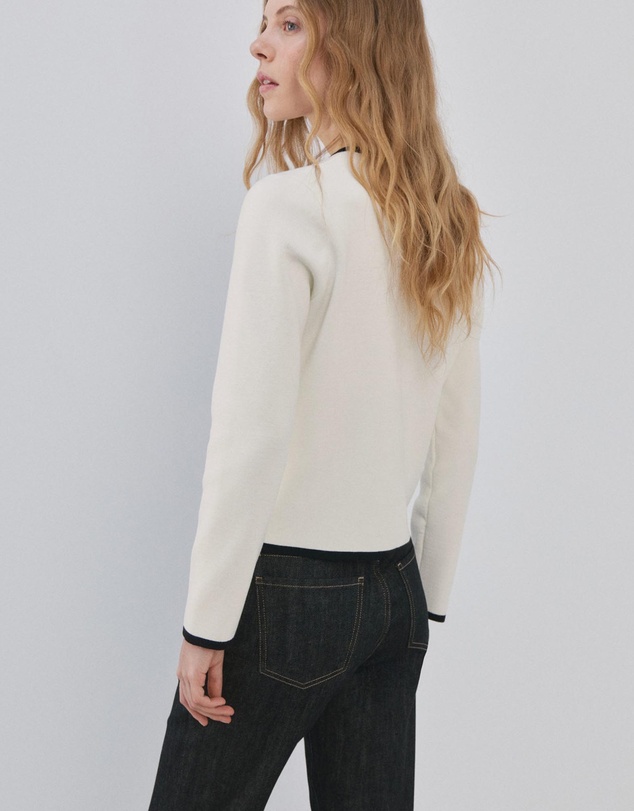 M.N.G - Contrasting Ribbed Cardigan