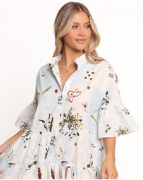 Petal & Pup - Marguerite Mini Dress - Blue Floral