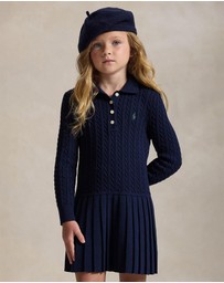 Polo Ralph Lauren - Mini-Cable Polo Sweater Dress - ICONIC EXCLUSIVE - Babies-Kids