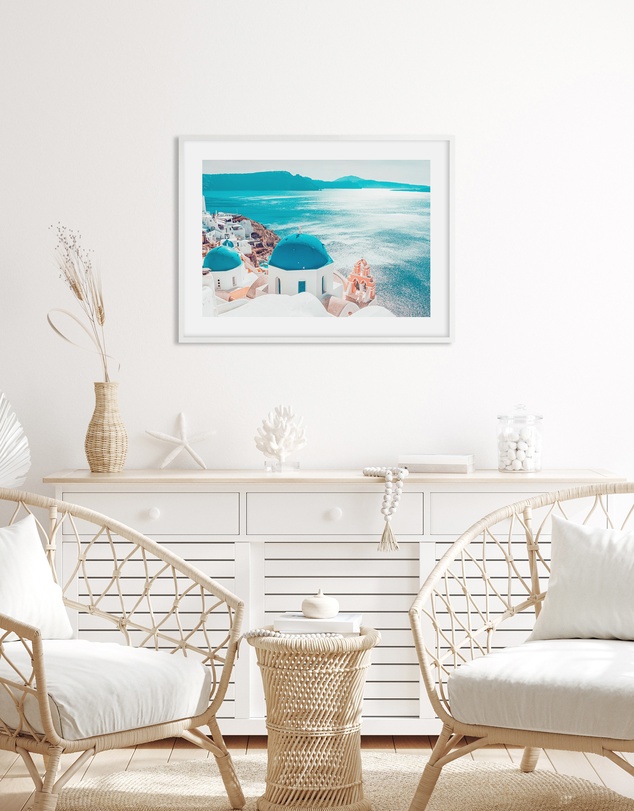 Olive et Oriel - Santorini Sunrise Art Print