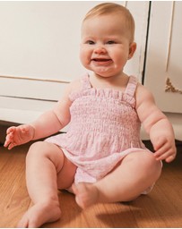 Kynd Baby - Shirred Woven Romper Frangipani - Size 000