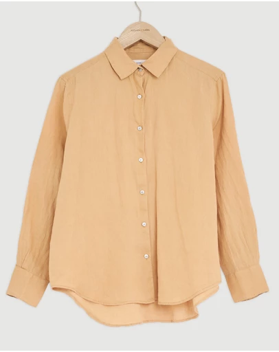 Revibe - Repaired Assembly Label Linen Long Sleeve Shirt