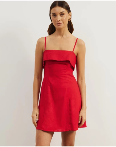 Atmos&Here - Bella Linen Blend Mini Dress