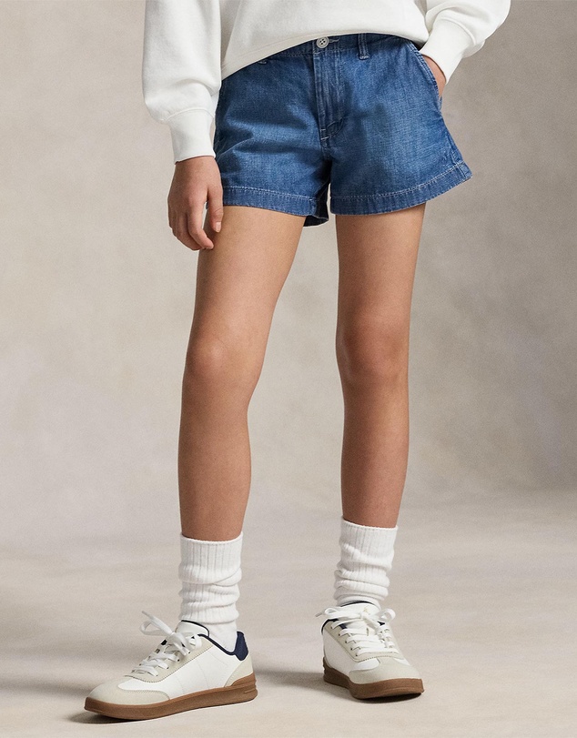 Polo Ralph Lauren - Indigo Cotton Denim Shorts - Teens