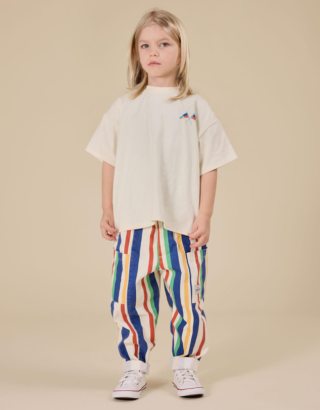 Goldie + Ace - 90s Bold Stripe Kit Denim Pocket Pants - Babies-Kids