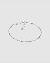 Kuzzoi - ICONIC EXCLUSIVE - Bracelet Men Curb Chain Basic Trend Fine in 925 Sterling Silver