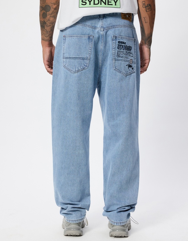 S Double - Embroidered Five Pocket Standard Jeans
