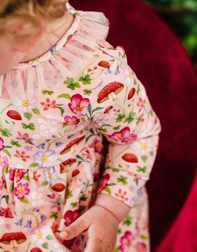 Fleur Harris - 'Toadstool' Paradise Dress in Apricot