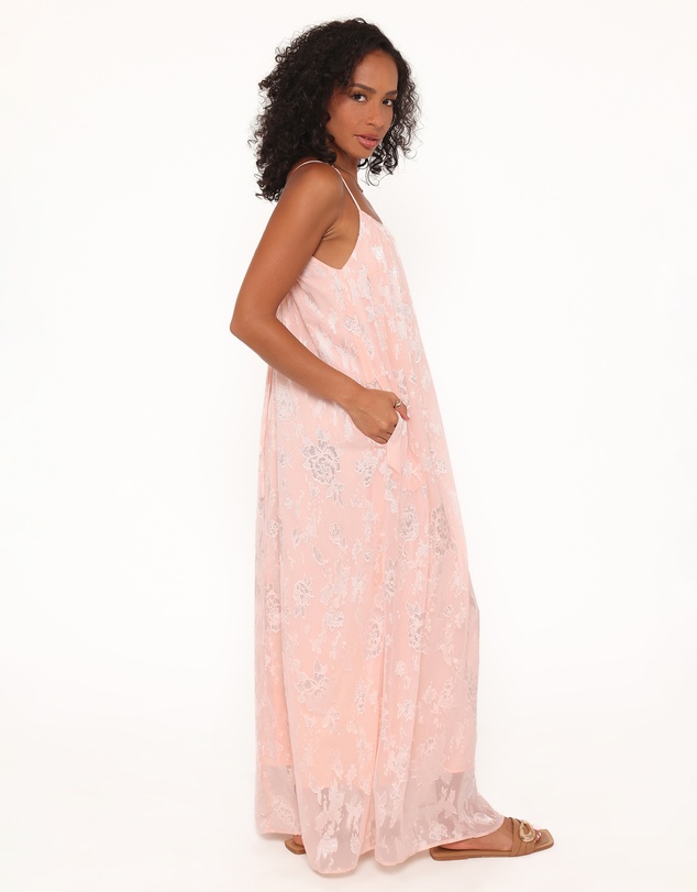 Petal & Pup - Lumina Jacquard Maxi Dress - Pink