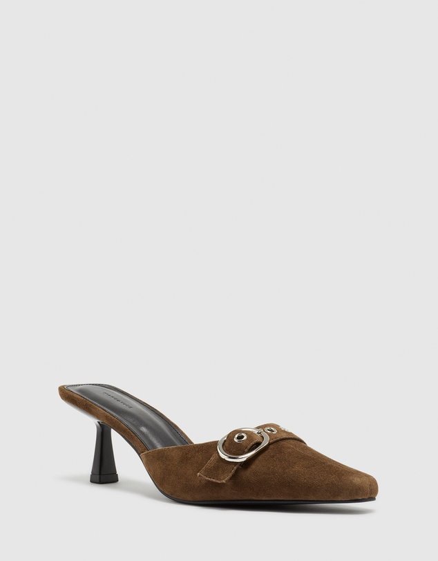 Nakedvice - The Sienna Cocoa Suede Heel
