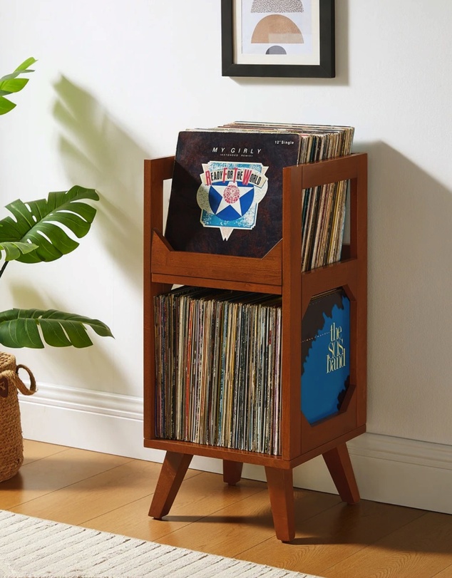 Crosley - Crosley Asheville Small Vinyl Storage Stand – Walnut