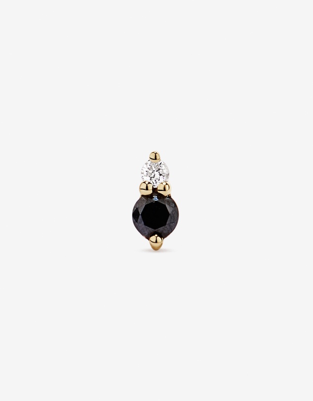 Michael Hill - 0.06 Carat TW Laboratory-Grown Diamond Black Diamond Stud in 10kt Yellow Gold