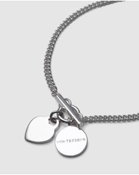 Von Treskow - Curb Bracelet With Flat Heart