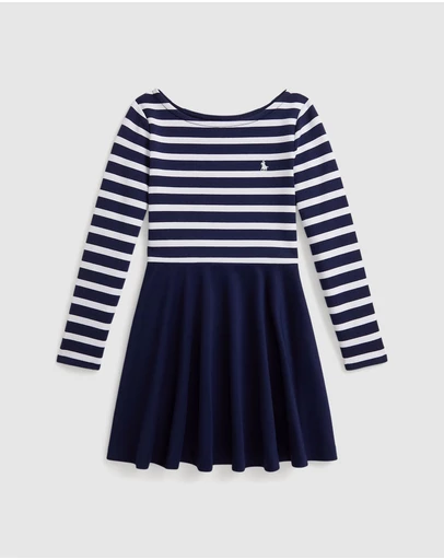 Polo Ralph Lauren - Striped Stretch Ponte Dress - Kids