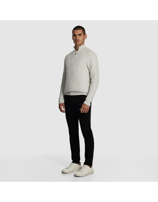 yd. - Eddie 1/4 Zip Cable Knit Jumper