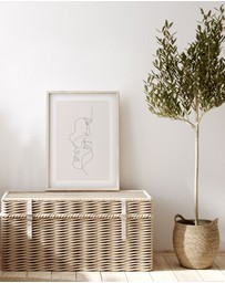 Olive et Oriel - Line Figure III Art Print