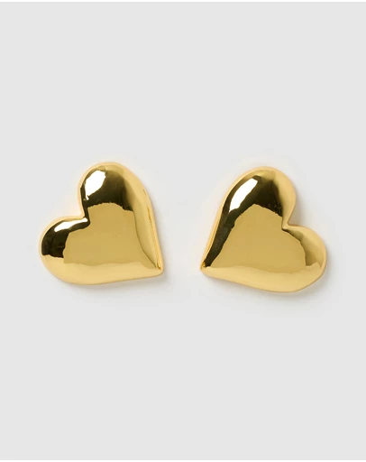 Izoa - Nyx Heart Stud Earrings