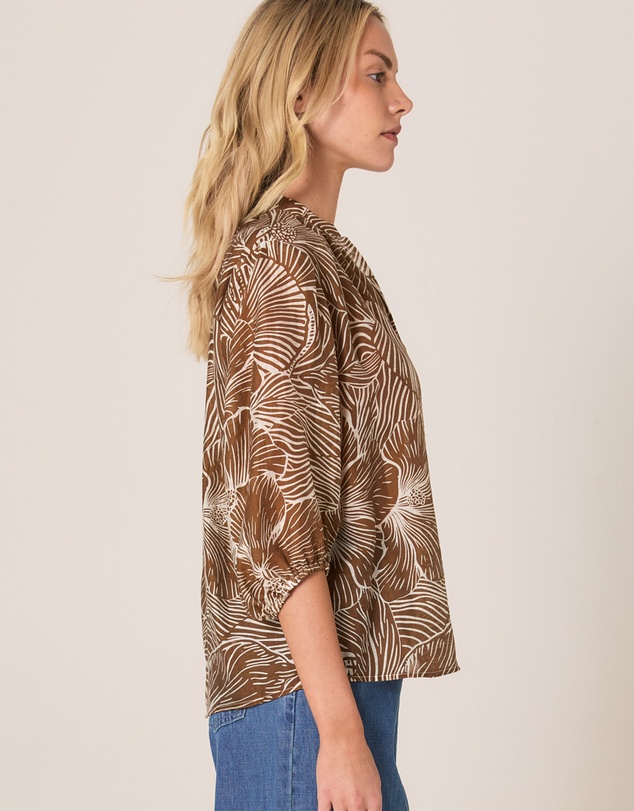 Fate + Becker - Tallulah Split Neck Blouse