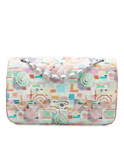 Pre-Loved by Azura Reborn - Pre-Loved Medium Quilted Printed Leather Umbrella Double Flap