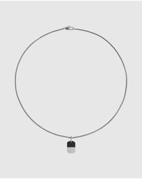 Najo - Aviator Men's Carbon Fibre & Steel Necklace