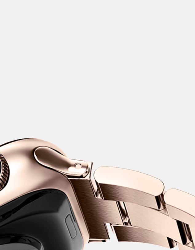 Friendie - Stainless Steel Link Bracelet Band - The Sydney - Apple Watch Compatible