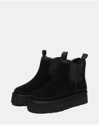 EVERAU - Australian Shepherd Ugg Chelsie Platform Cow Suede Upper UGG Boots