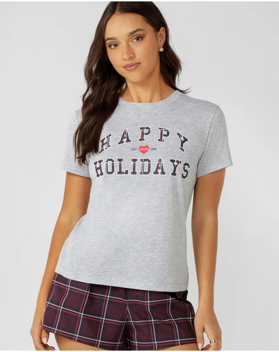 Lorna Jane - Happy Holidays Pyjamas T-Shirt