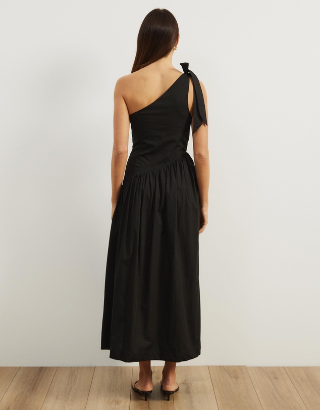 Atmos&Here - Dani One Shoulder Poplin Maxi Dress