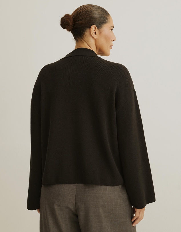 Atmos&Here Curvy - Jay Relaxed Rib Cardigan