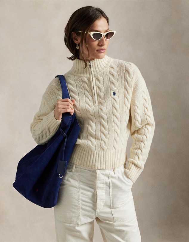 Polo Ralph Lauren - Cable Wool-Cashmere Half-Zip Sweater