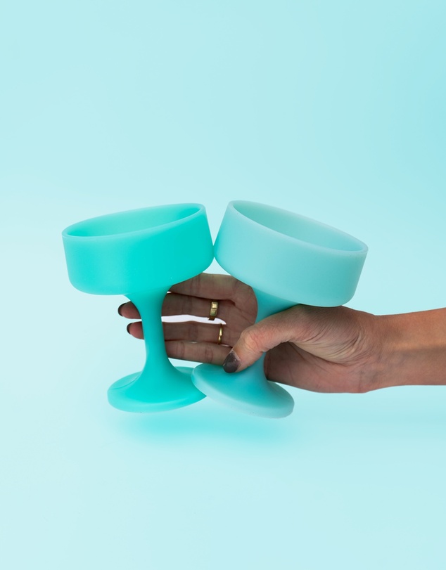 porter green - mecc | silicone unbreakable cocktail glasses