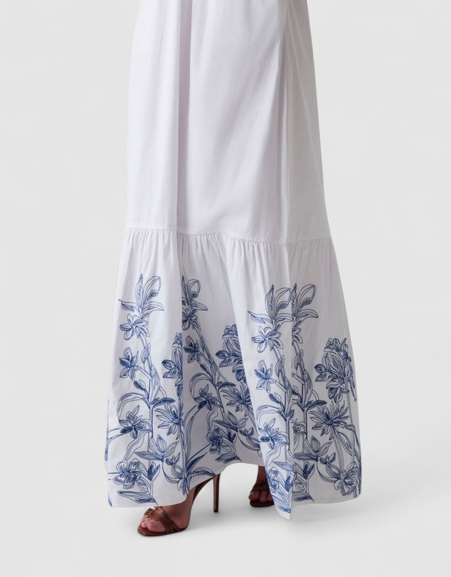 GUESS - Blanche Place Embroidered Long Dress