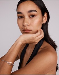 Michael Hill - Cubic Zirconia Infinity Bangle in Sterling Silver
