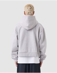 Zanerobe - Box Crop Hood Grey Marle