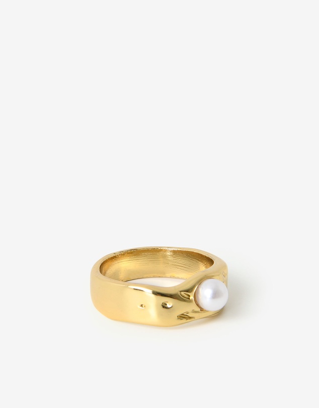 Forcast - Clara Pearl Gold Plated Ring