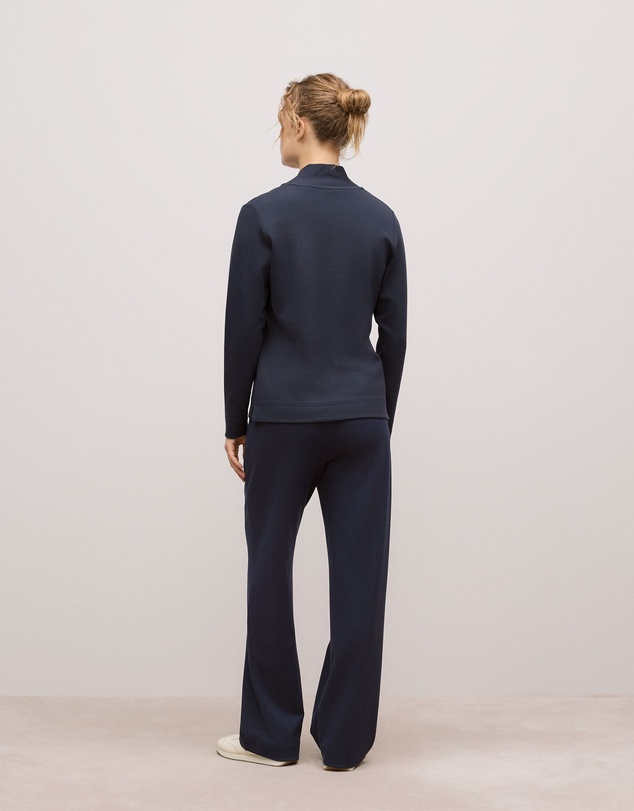 Trenery - Jacquard Shawl Neck Sweat in Night Sky