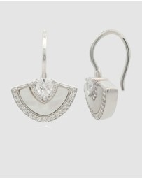 Georgini - Georgini Chic Noel Mother Of Pearl Fan Earrings Silver