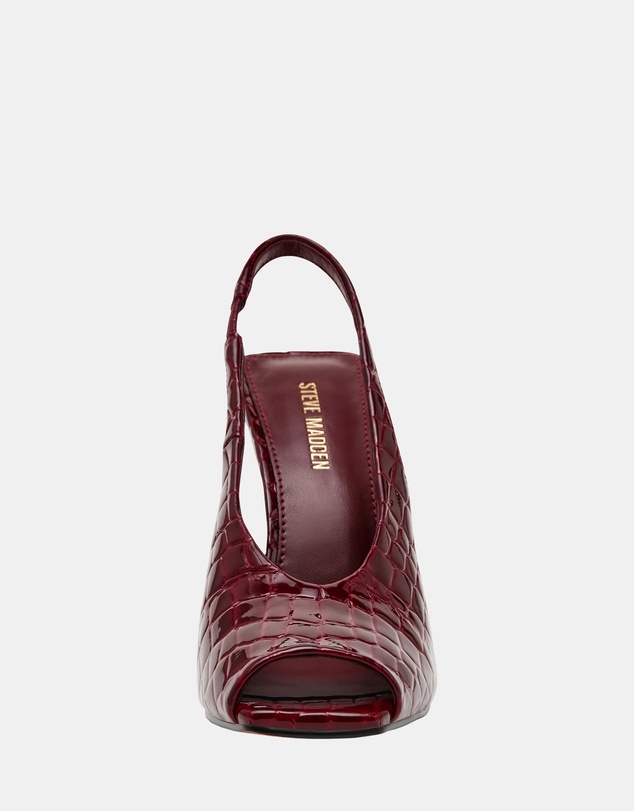 Steve Madden - Lucian Wine Croco Heels