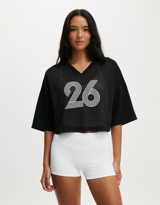 Cotton On Body Active - Active Mesh Cropped Graphic Tee