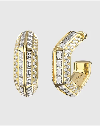 GUESS - Octagon Hoop Earrings