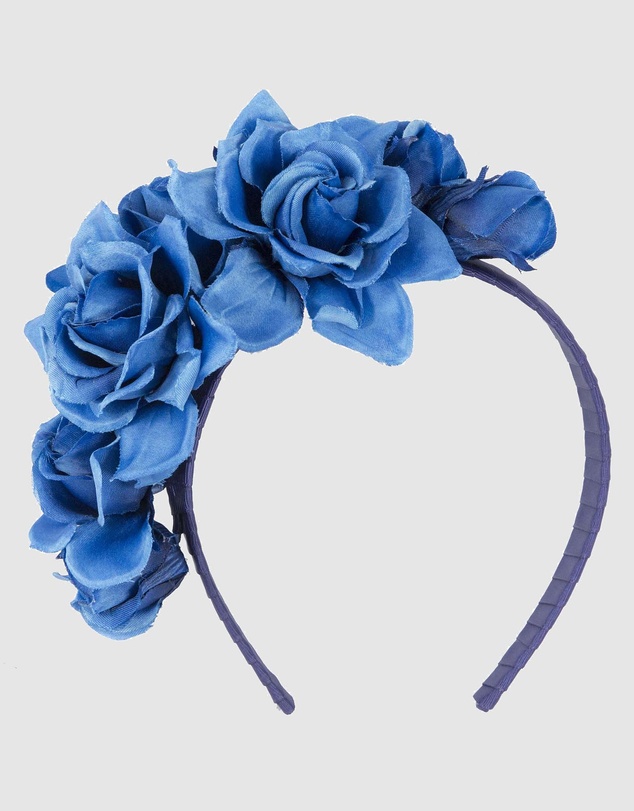 Max Alexander - Large Royal Blue Flower Headband Fascinator