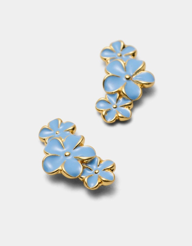 MIMCO - Garden Climber Stud Earrings - Cornflower Blue