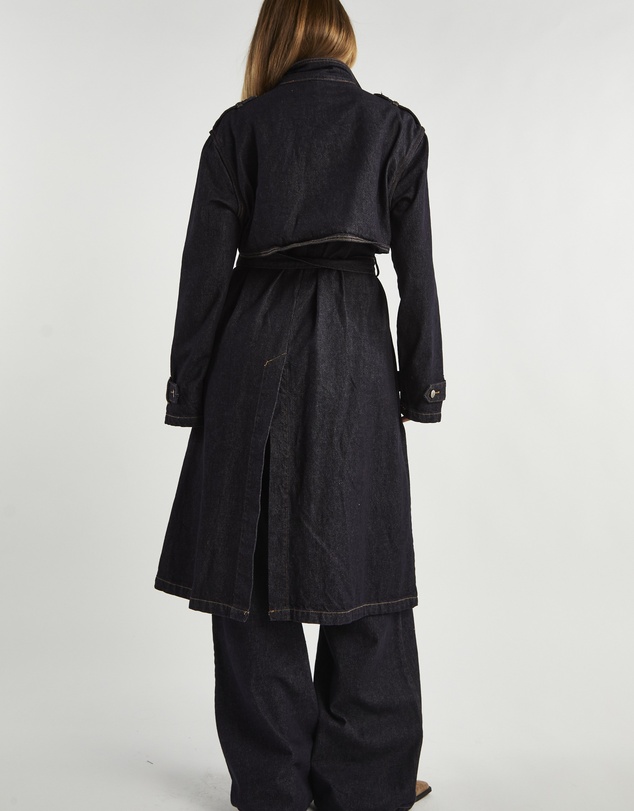 Glamorous - Double Breasted Denim Trench Coat