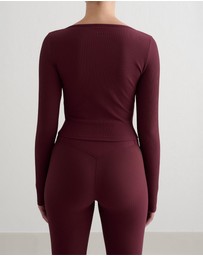 Aim'n - Ribbed Performance Zip Cardigan