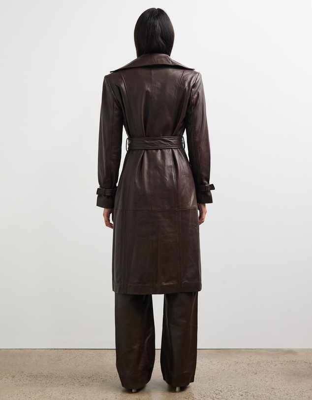 Sofia Irina - Leather Trench Coat