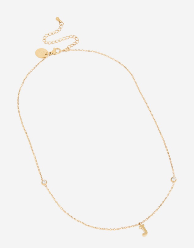 Lovisa - Waterproof Gold Plated Stainless Steel Letter J Dainty Pendant Necklace