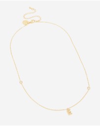 Lovisa - Waterproof Gold Plated Stainless Steel Letter E Dainty Pendant Necklace