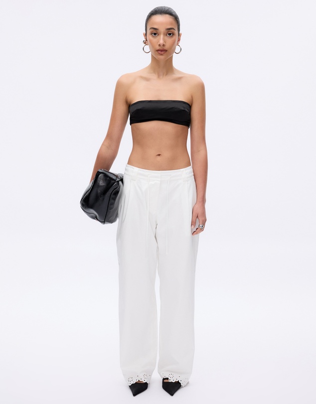 Minima Esenciales - Zinnia Cotton Embroidered Scallop Hem Pants